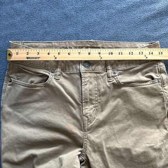 American Eagle AE Mens Khaki Slim Straight Jeans 29x32 Measure 30x30 Flex Pants - Picture 7 of 9